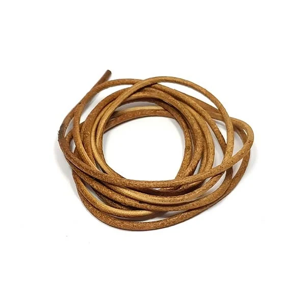 esnado - Lederen band, lederen riemen plat 7 mm x 1,5 mm (5 meter, natuur